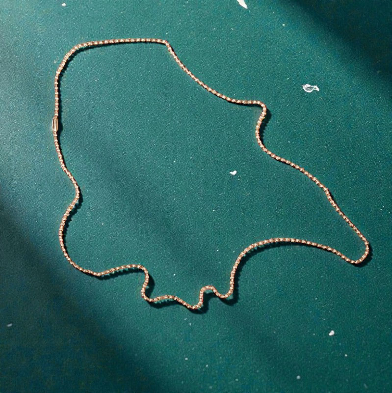 Bead Connector Clasp Ball Chain Necklace 24-Inch