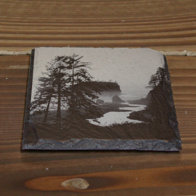 Your Photos Engraved on Slate Stone Coasters
