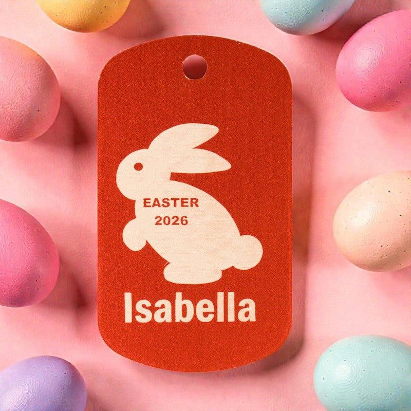 Bunny Dog Tags Easter 2026 with Personalized Name