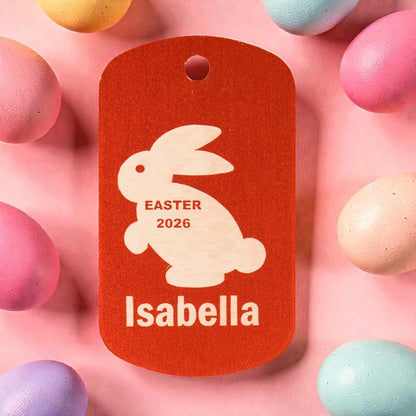 Bunny Dog Tags Easter 2026 with Personalized Name