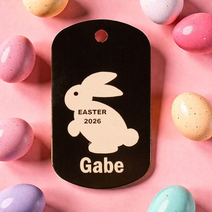 Bunny Dog Tags Easter 2026 with Personalized Name