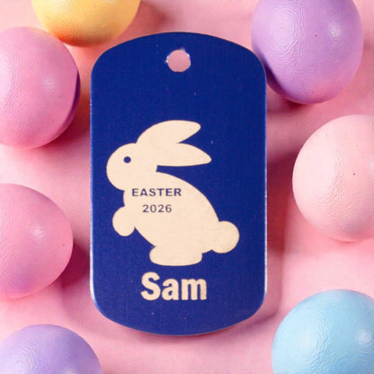 Bunny Dog Tags Easter 2026 with Personalized Name