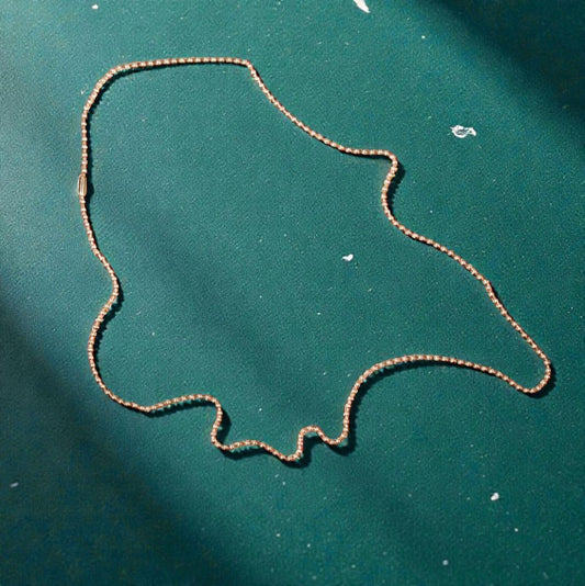 Bead Connector Clasp Ball Chain Necklace 24-Inch