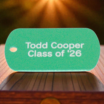 Player Dog Tag with Team, Number, Player Name and Year