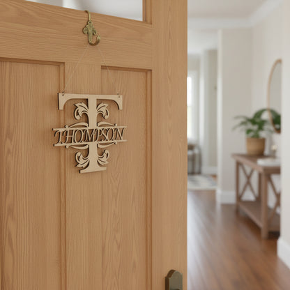 Laser Cut Wood Fancy Letter with Customized Name