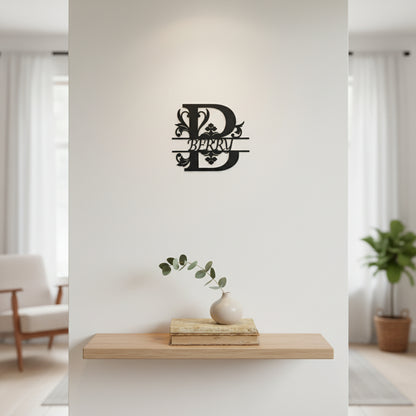 Laser Cut Wood Fancy Letter with Customized Name