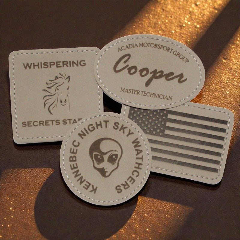 Customizable Leatherette Iron-On Patches