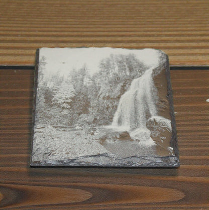 Your Photos Engraved on Slate Stone Coasters