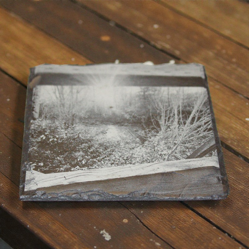 Your Photos Engraved on Slate Stone Coasters
