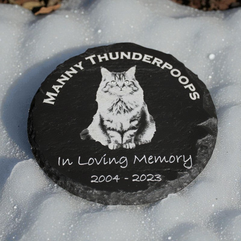 Pet Memorial Stone with Photo, Name & Personal Message