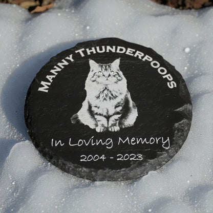 Pet Memorial Stone with Photo, Name & Personal Message