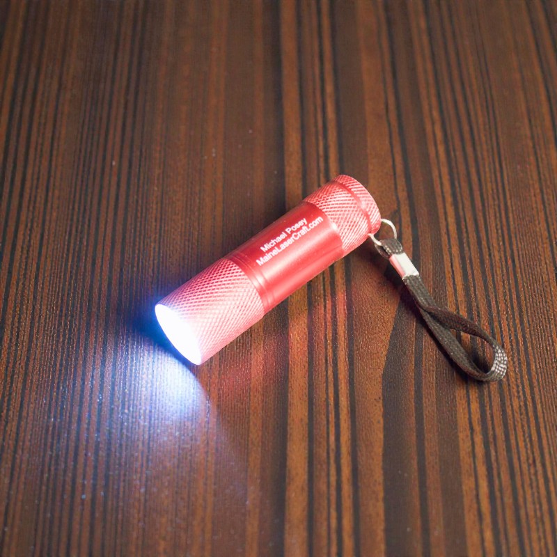 Engraved Text Mini LED Flashlights