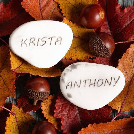 Personally Engraved Stone Pebbles 2-Pack
