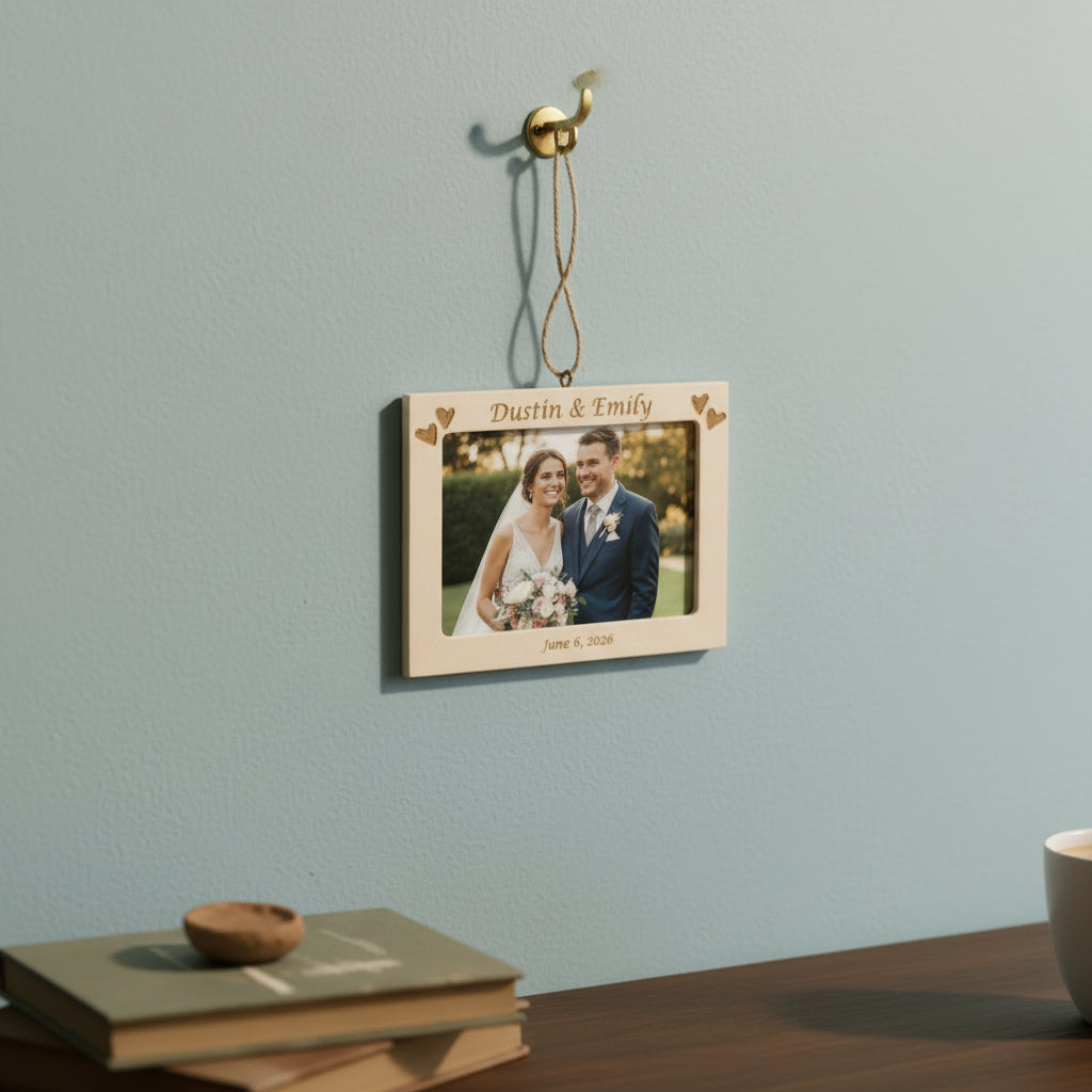 Customized Wood Photo Frame Ornament