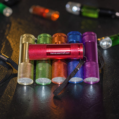 Engraved Text Mini LED Flashlights