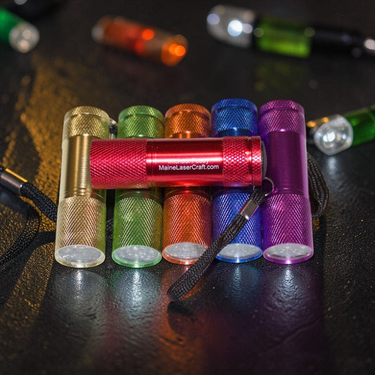 Engraved Text Mini LED Flashlights