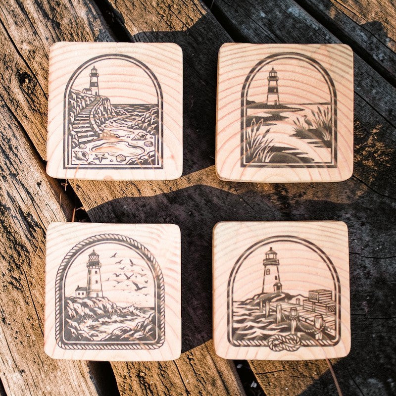Rough Saw Cut Lumber Wood Coasters