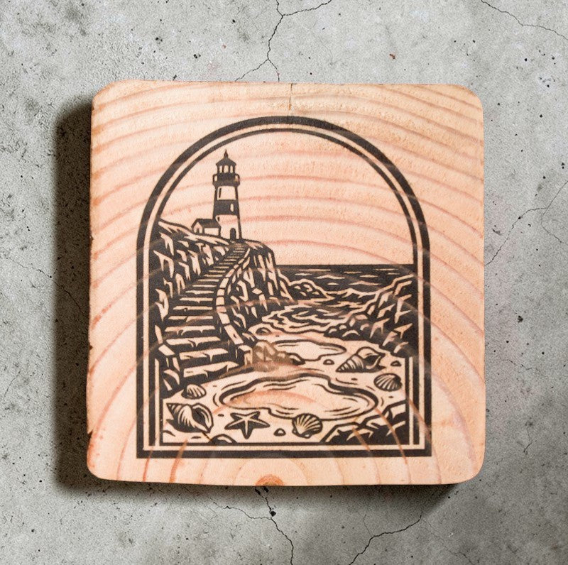 Rough Saw Cut Lumber Wood Coasters