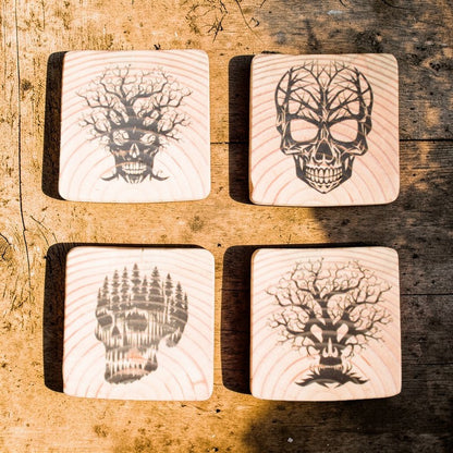 Rough Saw Cut Lumber Wood Coasters
